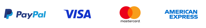 Metodi di pagamento accettati: American Express, MasterCard, PayPal, Visa