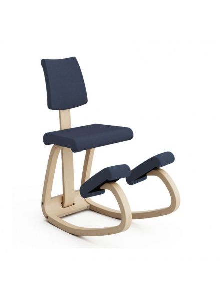Sedia Ergonomica Variable Plus Varier Blu e Legno di Frassino