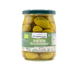 Olive Verdi Bella di Cerignola In Salamoia Bio Organica Italia 550 G