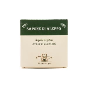 Sapone di Aleppo Olio d’Oliva e Olio di Alloro 16% Carone 100G