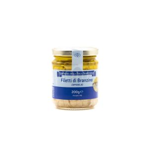 Filetti di Branzino NON BIO in Olio Evo Compagnia Della Pesca Tradizionale 200G