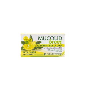 Mucolid Bronc Caramelle per la Gola Salvia e Limone Farmaderbe 70G