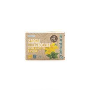 Sapone Rinfrescante Menta, Aloe Vera e Iperico Greenatural 100G