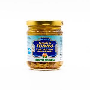 Pezzetti di Tonno NON BIO in Olio Extravergine di Oliva I Frutti del Sole 200G