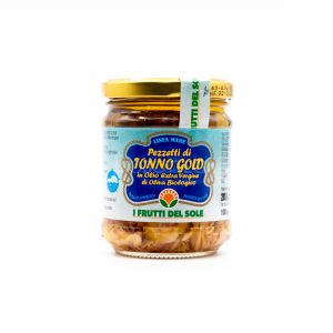 Pezzetti di Tonno Gold NON BIO in Olio Extravergine di Oliva I Frutti del Sole 200G
