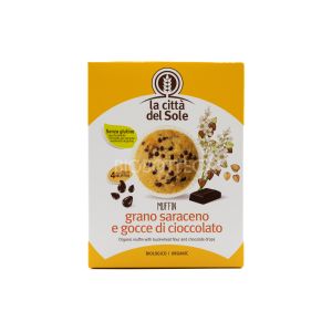 Muffin con Grano Saraceno e Gocce di Cioccolato Senza Glutine La Città del Sole 180G
