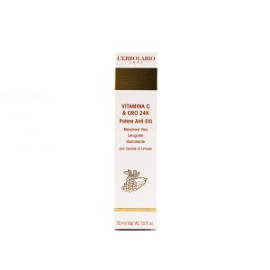 Maschera Viso Antietà Vitamina C e Oro 24K L'Erbolario 50ML