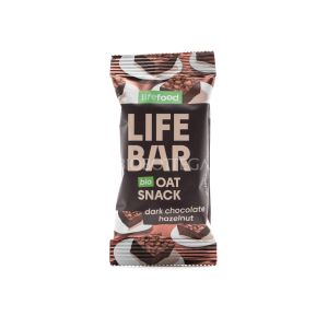LIFEBAR Oat Snack Cioccolato Fondente e Nocciole Lifefood 40G