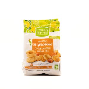 Mini Sablés Ripieni al Caramello e Burro Salato Le Moulin Du Pivert 170G