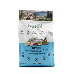 Crocchette per Gatti Sterilizzati al Pesce Natua 1.5KG