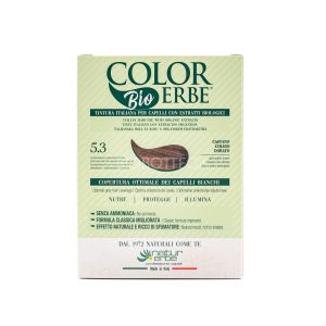 Tintura per Capelli Castano Chiaro Dorato 5.3 ColorErbe Bio 140ML