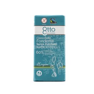 Cioccolato Fondente 60% Senza Zucchero NON BIO OttoChocolates 100G