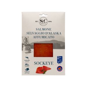 Salmone Selvaggio d'Alaska Affumicato NON BIO Sockeye Salmon & Co 100 G