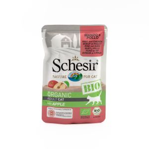 Umido BIO con Manzo e Pollo per Gatti Schesir 85G