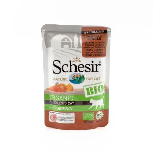 Umido BIO con Pollo e Maiale per Gatti Sterilizzati Schesir 85G