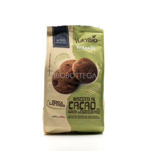 Biscotti Vegan al Cacao con Gocce di Cioccolato YukyBio 250G