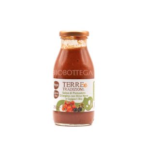 Salsa di Pomodoro Ciliegino con Olive Nere e Capperi Bio Terre e Tradizioni 250G