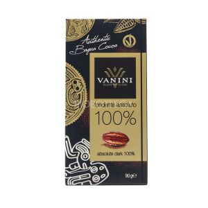 Tavoletta di Cioccolato Fondente 100% NON BIO Vanini 90G