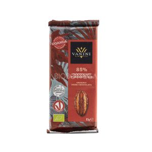 Tavoletta di Cioccolato Fondente 85% Bio Uganda Vanini 85G