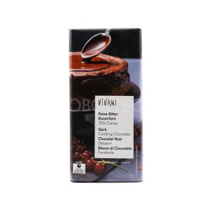 Blocco di Cioccolato Fondente 70% Vivani 150G