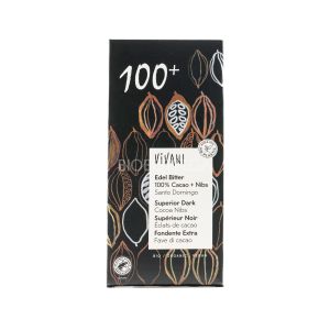 Cioccolato Fondente 100% con Fave di Cacao Vivani 80G