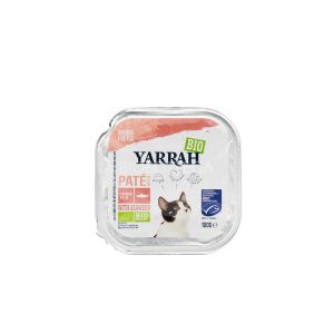 Paté BIO con Salmone per Gatti Yarrah 100G