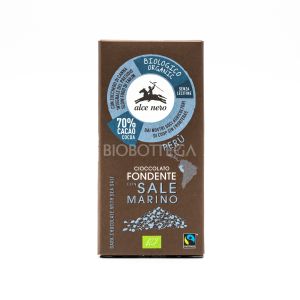 Cioccolato Fondente con Sale Marino Alce Nero 50G