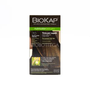 Tinta per Capelli 7.0 Biondo Medio Naturale Delicato BioKap Nutricolor