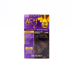 Tinta per Capelli 5/CA Castano Chiaro Caramello Biokeratin Ach8