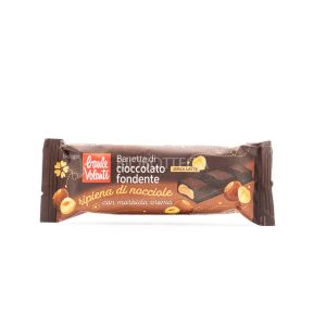 Barretta di Cioccolato Fondente Ripiena di Nocciole Baule Volante 25G