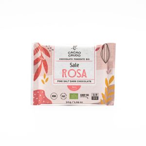 Cioccolato Fondente con Sale Rosa dell'Himalaya e Granella di Cacao Cacao Crudo 30G