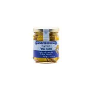 Filetti di Pesce Spada NON-BIO in Olio Extra Vergine di Oliva Biologico Compagnia della Pesca Tradizionale 140G