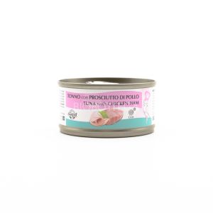 Umido Tonno con Prosciutto di Pollo per Gatti Chef 80G