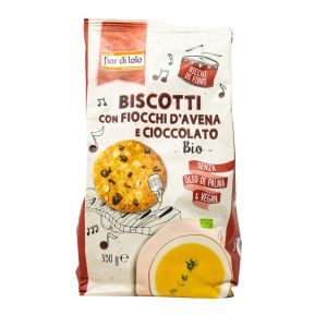 Biscotti Con Fiocchi di Avena E Cioccolato Fior di Loto 350 G