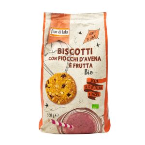 Biscotti Con Fiocchi di Avena E Frutta Fior di Loto 350 G