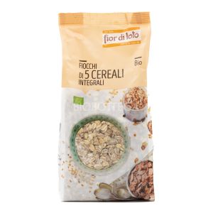 Fiocchi Integrali ai 5 Cereali Bio Fior di Loto 500G