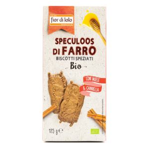 Speculoos Biscotti di Farro Speziati con Miele e Cannella Fior di Loto 125G
