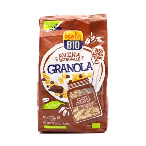 Granola di Avena Integrale con Riso Soffiato, Crusca e Cioccolato Isola Bio 350G