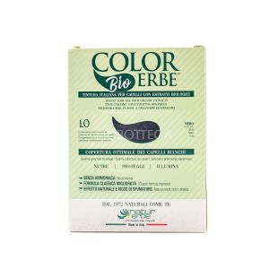 Tintura per Capelli Nero 1.0 ColorErbe Bio 140ML