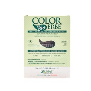 Tintura per Capelli Castano 4.0 ColorErbe Bio 140ML