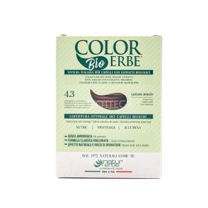 Tintura per Capelli Castano Dorato 4.3 ColorErbe Bio 140ML