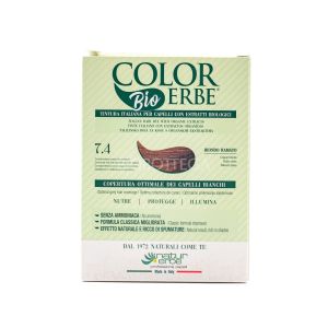 Tintura per Capelli Biondo Ramato 7.4 ColorErbe Bio 140ML