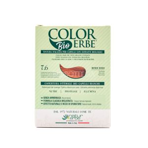 Tintura per Capelli Biondo Rosso 7.6 ColorErbe Bio 140ML