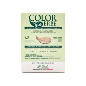 Tintura per Capelli Biondo Chiaro 8.0 ColorErbe Bio 140ML