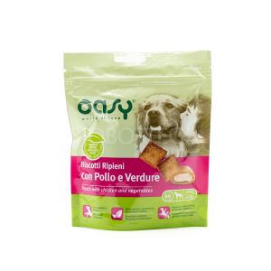 Biscotti Ripieni con Pollo e Verdure Oasy 80G