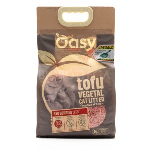Lettiera Vegetale al Tofu Profumo Frutti Rossi Oasy 6L