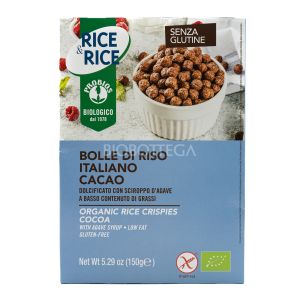 Bolle di Riso Italiano al Cacao Senza Glutine Rice&Rice 150G