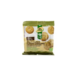 Snack Quinoa e Grano Saraceno con Semi di Papavero Senza Glutine Altri Cereali Probios 35G