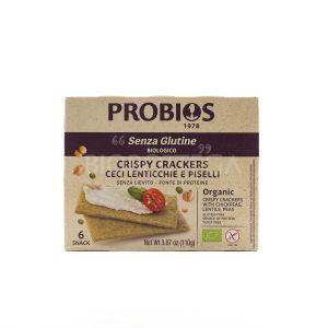 Crispy Crackers Ceci, Lenticchie e Piselli Altri Cereali Probios 110G