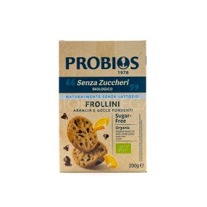 Frollini Arancia e Gocce Fondenti Senza Zuccheri Probios 200G
